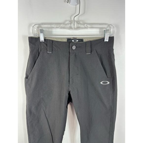 Oakley Performance Pants Nylon Flex Fit Black Size 28x28 Split Hem Womens - Picture 9 of 13